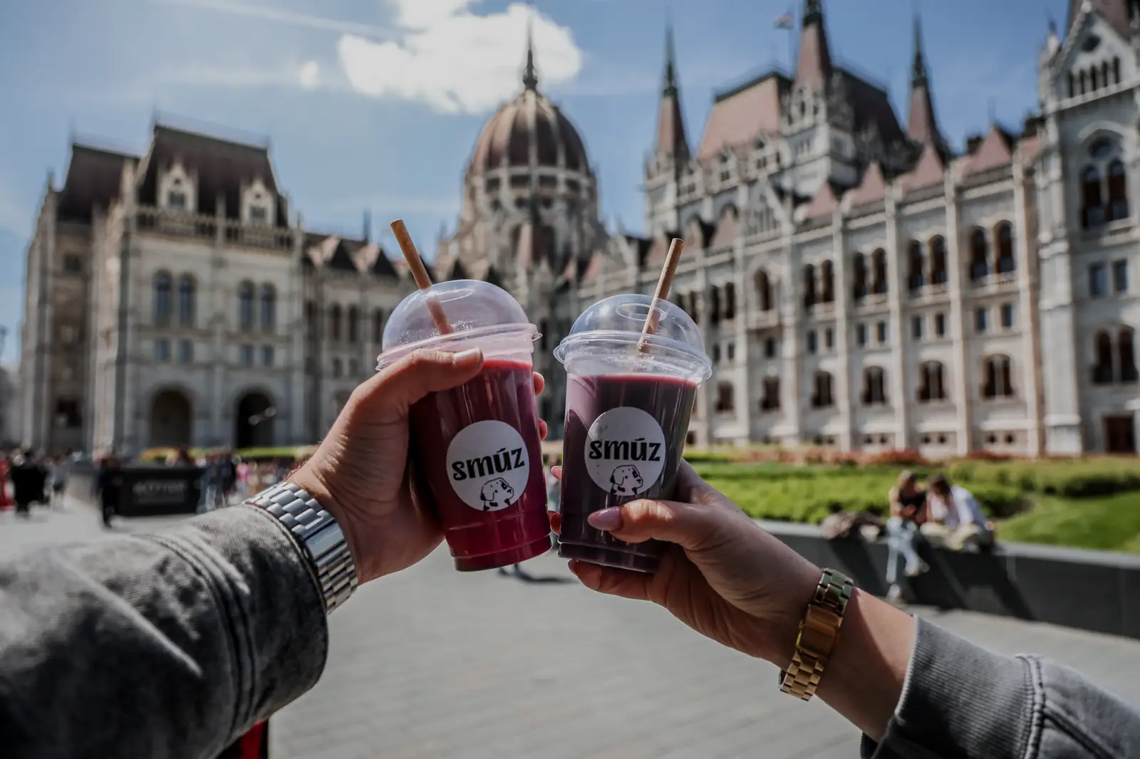Kilátás a Parlamentre a Smúz Café teraszáról